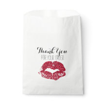 Red Glitzer Lips Danke Bag