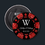 Red Glitzer Poker Chip Casino Hochzeitsfeier Gefal Flaschenöffner<br><div class="desc">Feiern Sie stilvoll mit diesem trendigen Poker Chip Flaschenöffner. Das Design ist leicht mit Ihrer eigenen Formulierung zu personalisieren und Ihre Familie und Freunde werden begeistert sein,  wenn sie dieses fabelhafte Gastgeschenk erhalten.</div>