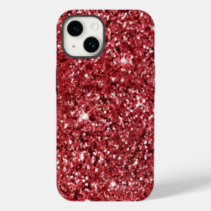Red Glitzer Sparkle Case-Mate iPhone 14 Hülle