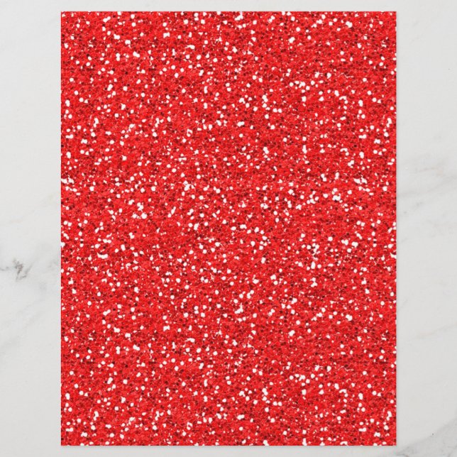 Red Glitzer Texture Scrapbook Paper (Vorderseite)