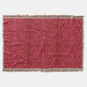 Red Glitzer Throw Blanket Decke