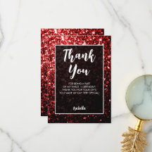 Red Glitzern Sweet 16 elegante Schrift