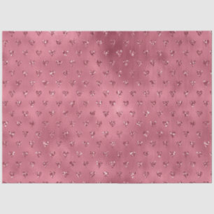 Red Glitzy Glitzer Hearts Seidenpapier