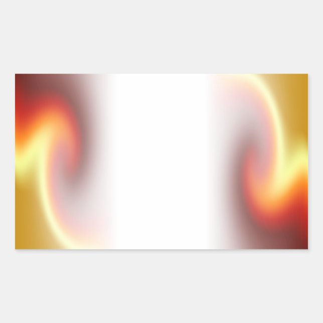 Red Glory Fade Rechteckiger Aufkleber (Vorderseite)