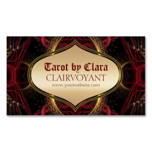 Red Goddess Temple Tarot Magnetische Visitenkarte