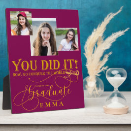 Red Gold Abschluss Multi Foto Keepake-Geschenk Fotoplatte