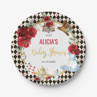 Red Gold Alice im Wunderland Baby Dusche Tee Party