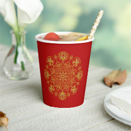 Red & Gold - Arabisch inspiriert Paper Cup Pappbecher
