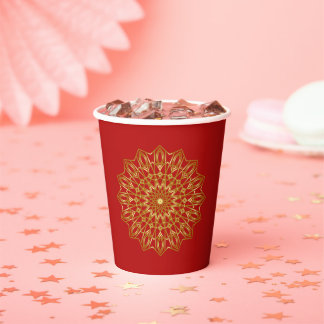 Red & Gold - Arabisch inspiriert Paper Cup Pappbecher