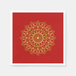 Red & Gold Arabisch inspiriert Paper Napkins Serviette
