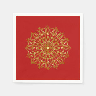 Red & Gold Arabisch inspiriert Paper Napkins Serviette