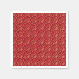 Red & Gold Arabisch inspiriert Paper Napkins Serviette