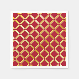 Red & Gold Arabisch inspiriert Paper Napkins Serviette
