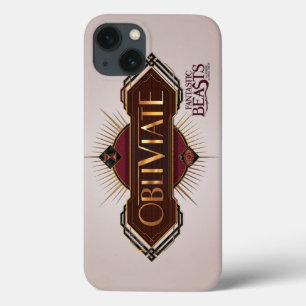 Red & Gold Art Deco Obliviate Spell Graphic iPhone 13 Hülle