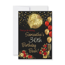 Red & Gold Birthday Poster