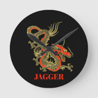 Red Gold Black Fantasy Chinese Dragon