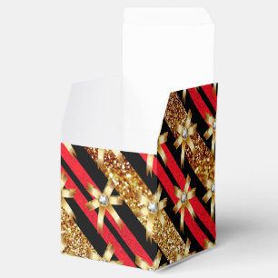 Red Gold & Black Imitats Glitzer Gold Diamond Boar Geschenkschachtel