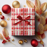 Red Gold Christmas Kariert Pattern#2 ID1009 Geschenkpapier<br><div class="desc">Dieses moderne Grunge Tartan-Muster mit klassischen Rot-, Weiß- und Goldtönen bietet eine raffinierte und dennoch gemütliche Ästhetik, die perfekt ist, um Ihren Urlaub mit einer Touch von Wärme und Stil zu verbinden. Die harmonische Farbmischung dieses vielseitigen Musters, die hier auf einer Weihnachtsgeschenkverpackung zu sehen ist, Anzug von der Dekoration bis...</div>