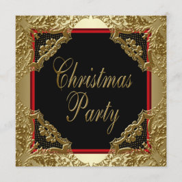 Red Gold Corporate Weihnachten-Party Einladungen