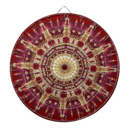 Red Gold Decorative Dartboard Dartscheibe