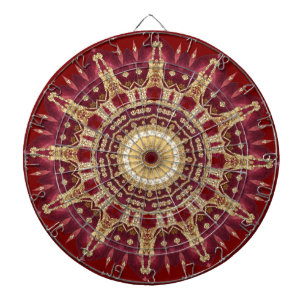 Red Gold Decorative Dartboard Dartscheibe
