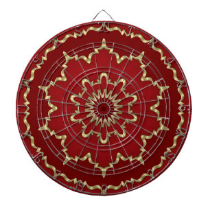 Red Gold Decorative Dartboard Dartscheibe