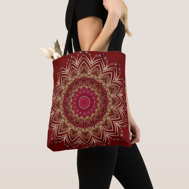 Red Gold Decorative Holiday Tote Bag (Von Nahem)