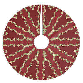 Red Gold Decorative Weihnachtsbaumrock Polyester Weihnachtsbaumdecke