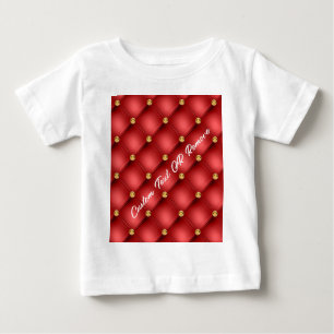 Red Gold Diamond Custom Text Name Baby T - Shirt