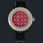 Red Gold Diamond Tuflite Watch Armbanduhr<br><div class="desc">Uhren mit Red and Gold Diamond Tufted Leder Textur Luxus Golden Jewel Personalisiert Geschenk - Sie können auch Ihren Text / Name / more - Make Your Special Gift - Umgestalten und verschieben oder entfernen und hinzufügen / Elemente mit Anpassungs-Tool ! Design von MIGNED. Bitte schauen Sie sich meine anderen...</div>