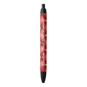 Red Gold Diamond Tufted Pen mit benutzerdefinierte Kugelschreiber