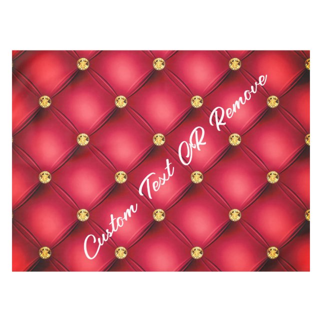 Red Gold Diamond Tuftuch Tablett und benutzerdefin Tischdecke (Vorderseite (Horizontal))