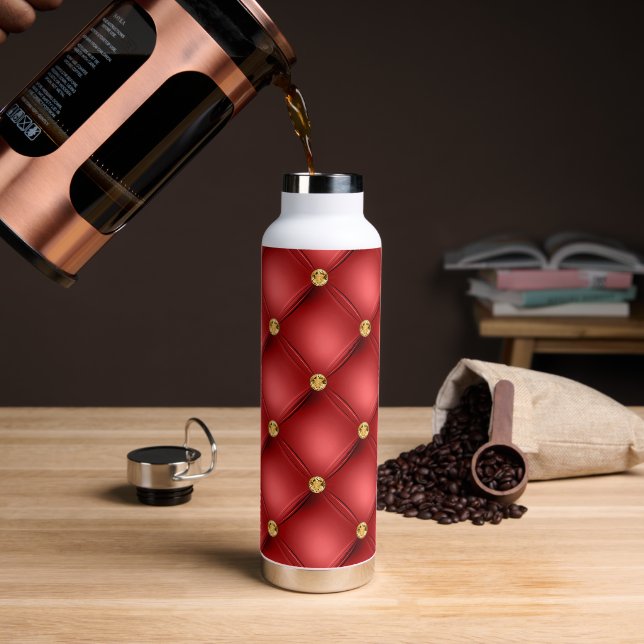 Red Gold Diamond Wasserflasche Trinkflasche (Kaffee)