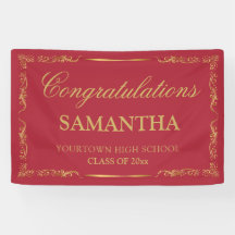 Red Gold Eleganter Vintager Abschluss