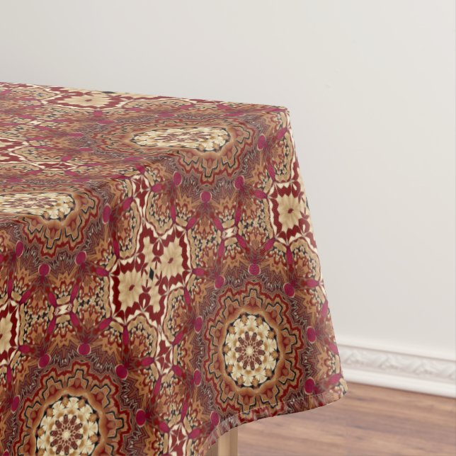 Red Gold Floral Holiday Tableclout Tischdecke (Beispiel)