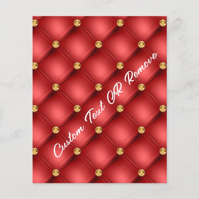 Red Gold Flyer mit benutzerdefiniertem Text (Vorne)