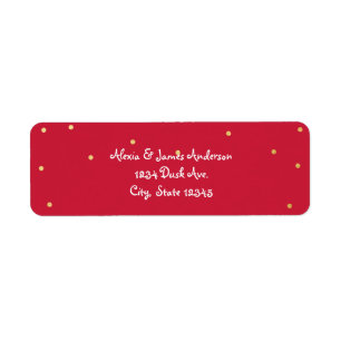 Red & Gold Foil Elegant Holiday Einladung