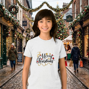Red Gold Frohe Weihnachten T-Shirt