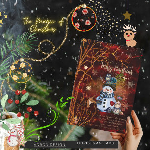 RED GOLD Frohe Weihnachtskarte Feiertagskarte