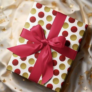 Red Gold Funkelnd Weihnachtswrapping Paper Geschenkpapier