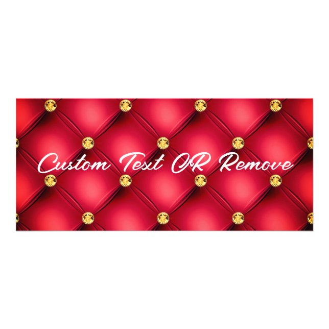 Red Gold Gemstone Tufon Rack Card und benutzerdefi Werbekarte (Vorne)