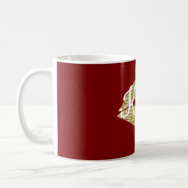 Red Gold Glitzer Livio Kokett Kiss Tasse (Links)