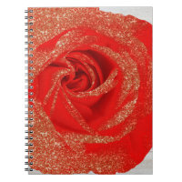 Red Gold Glitzer Rose Weißes Holz Shabby Chic