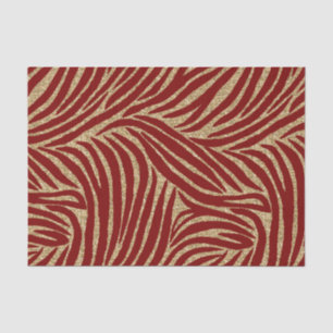 Red Gold Glitzer Zebra Birthday Seidenpapier