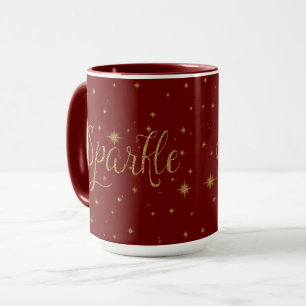 Red Gold Glitzern Tasse