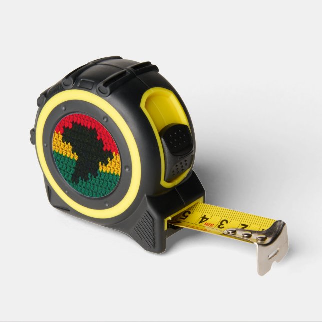 Red Gold Green Black Africa Kunsthandwerk Crochet  Maßband (Winkel)