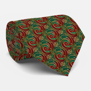 Red Gold Green Holiday Neck Tie Krawatte