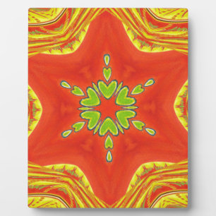 Red Gold Green Mandala Kunstdruckerei Fotoplatte