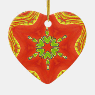 Red Gold Green Mandala Kunstdruckerei Keramik Ornament