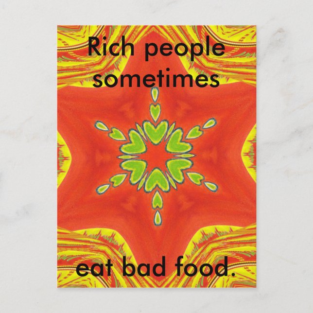 Red Gold Green Mandala Kunstdruckerei Postkarte (Vorderseite)